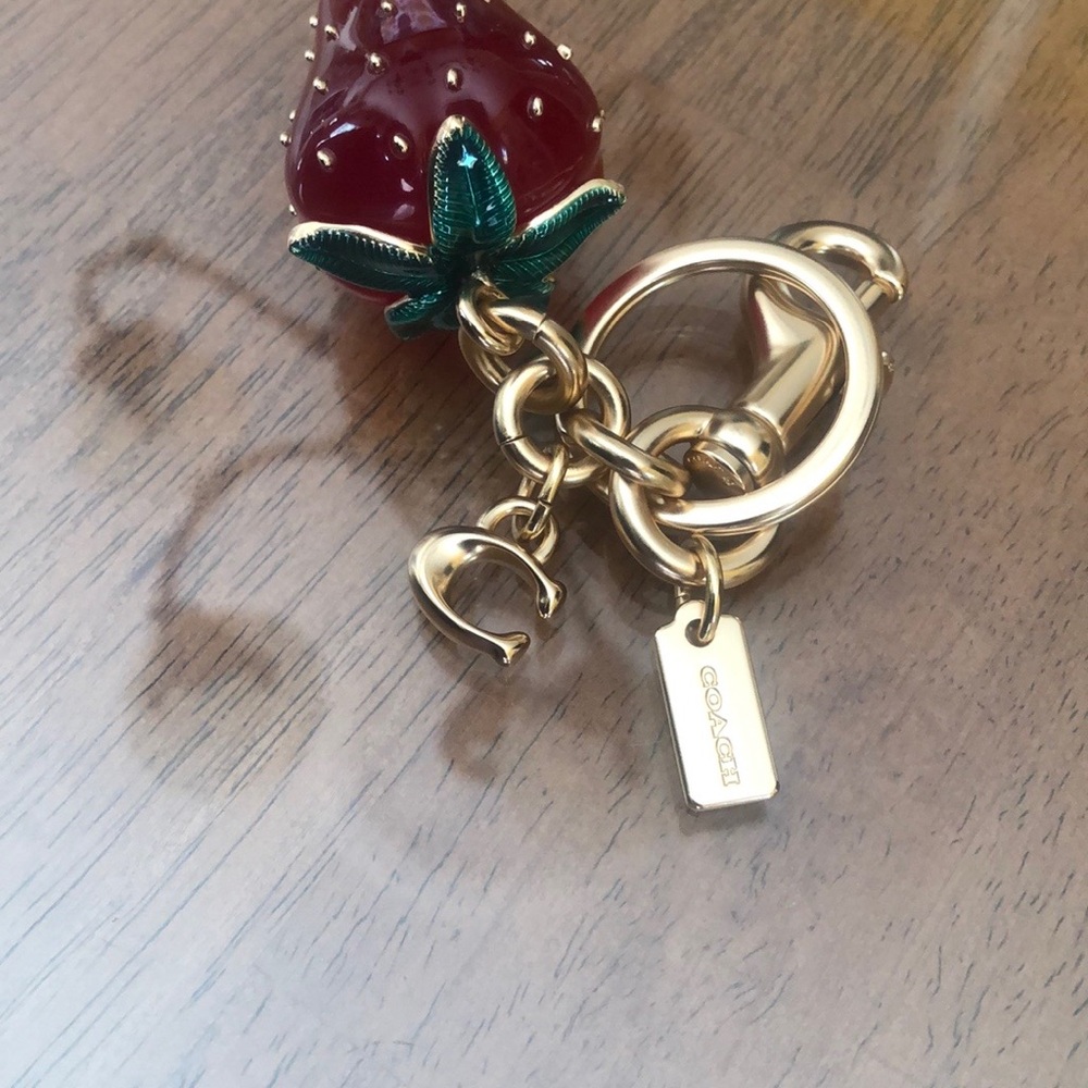 Coach Red Strawberry Bag Charm